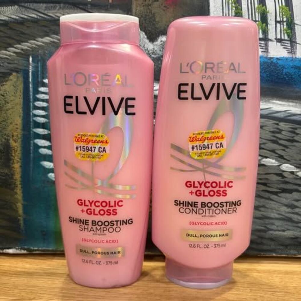 L’Oréal Elvive Glycolic Gloss Shampoo & Conditioner Set 12.6 oz
